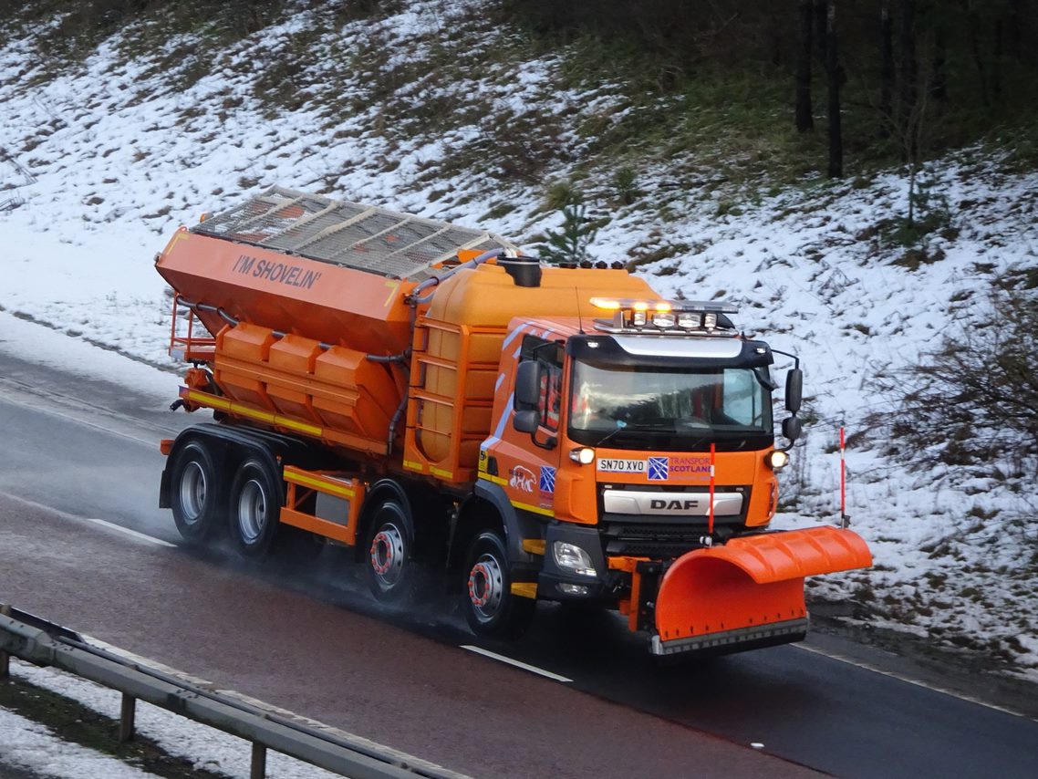 Winter road safety treatments Traffic Scotland